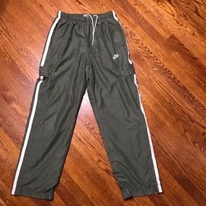 Vtg Nike Army Green Cargo Sweatpants Track Pants